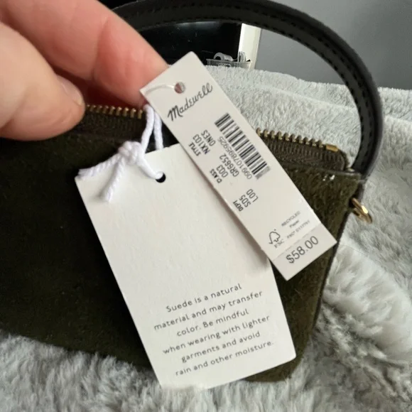 Madewell the Clip Strap Pouch in Suede - Picture 3 of 4